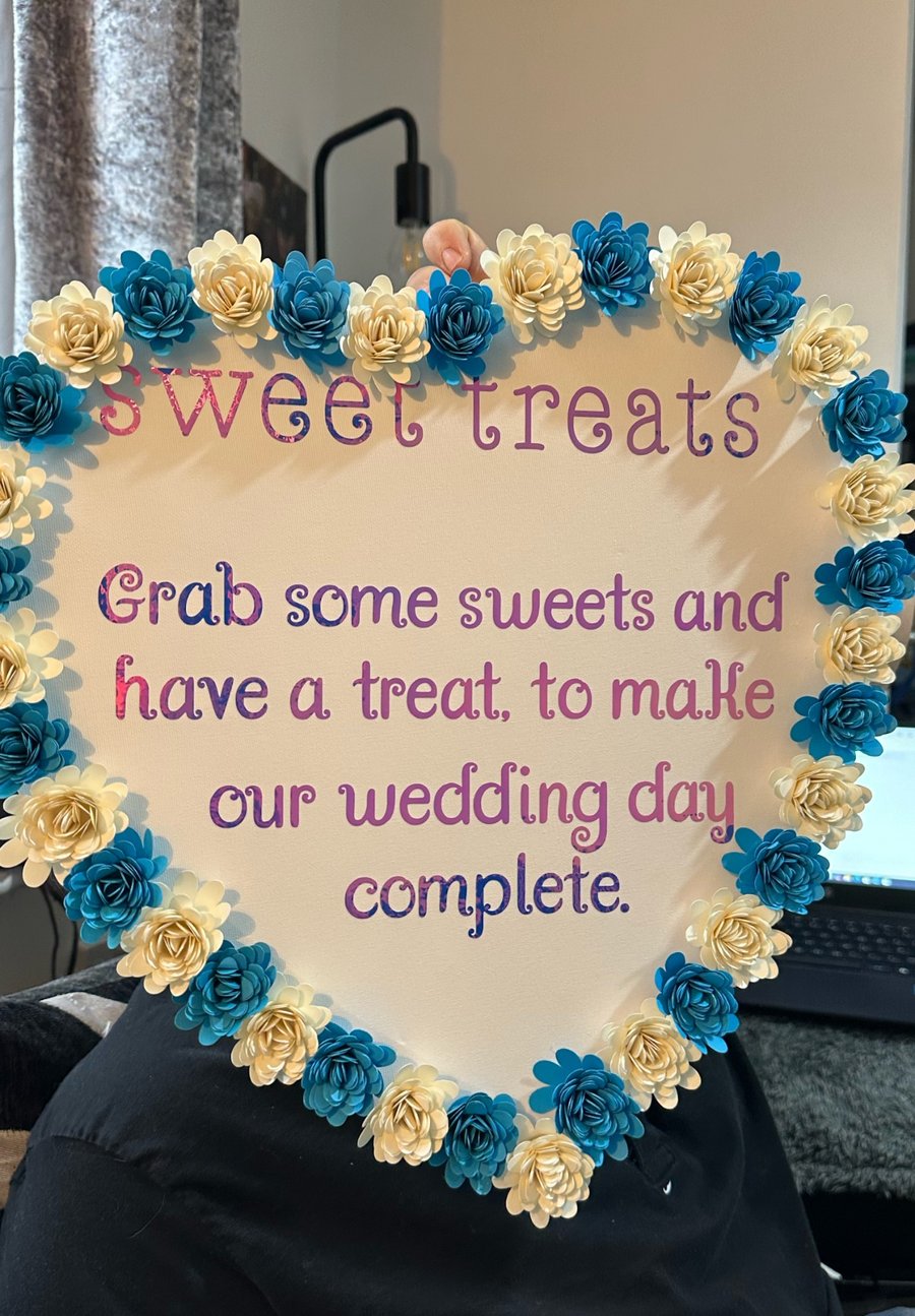 Wedding canvas signs
