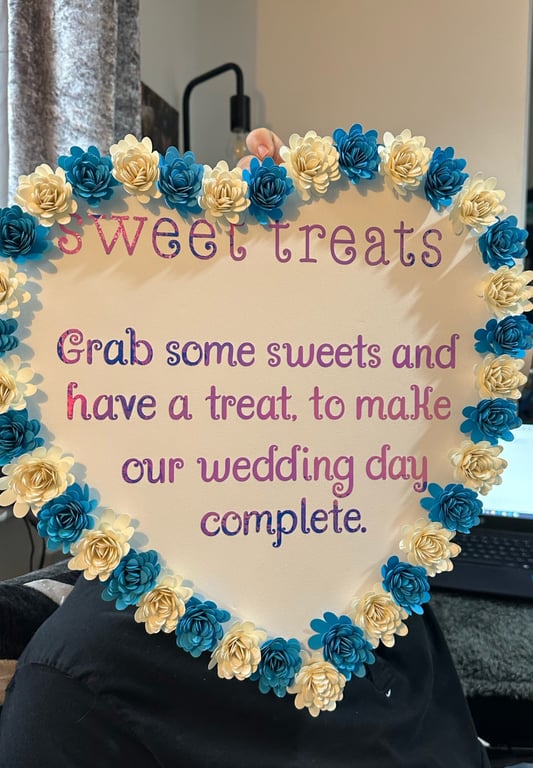 Wedding canvas signs