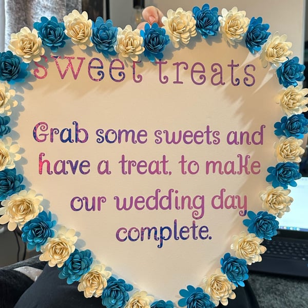 Wedding canvas signs