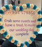 Wedding canvas signs