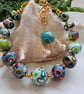 Multicoloured Vibrant Hand Made Polymer Clay Bracelet