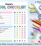 Canva Editable School day checklist for kids, Kids Chart, Digital Download
