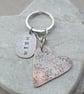 Dandelion Copper Heart Wish Keyring - Image 1