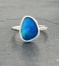Enamel Pebble Ring, pebble ring, enamel ring, blue enamel ring, enamel jeweller,