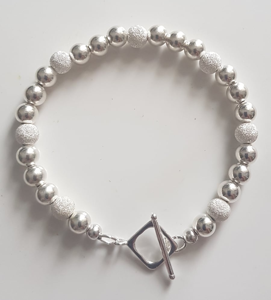 Sterling Silver bracelet, with toggle clasp : made to order
