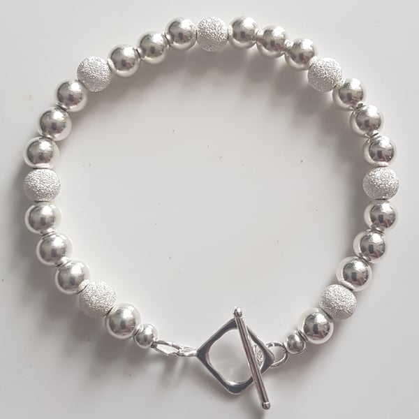Sterling Silver bracelet, with toggle clasp : made to order