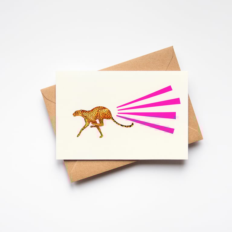 Cat Greeting Card - Cheetah