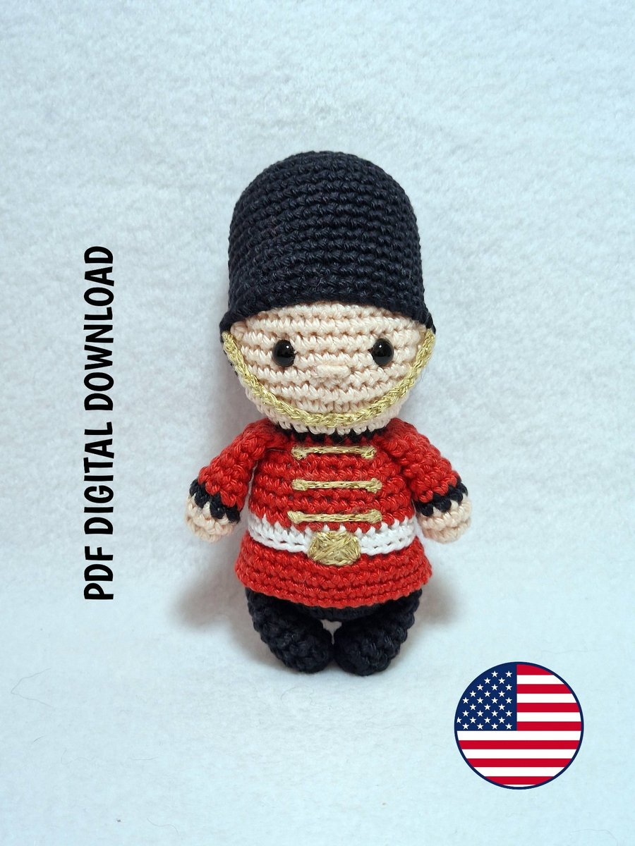 Royal Guard Crochet Pattern - London Amigurumi Doll - PDF Pattern