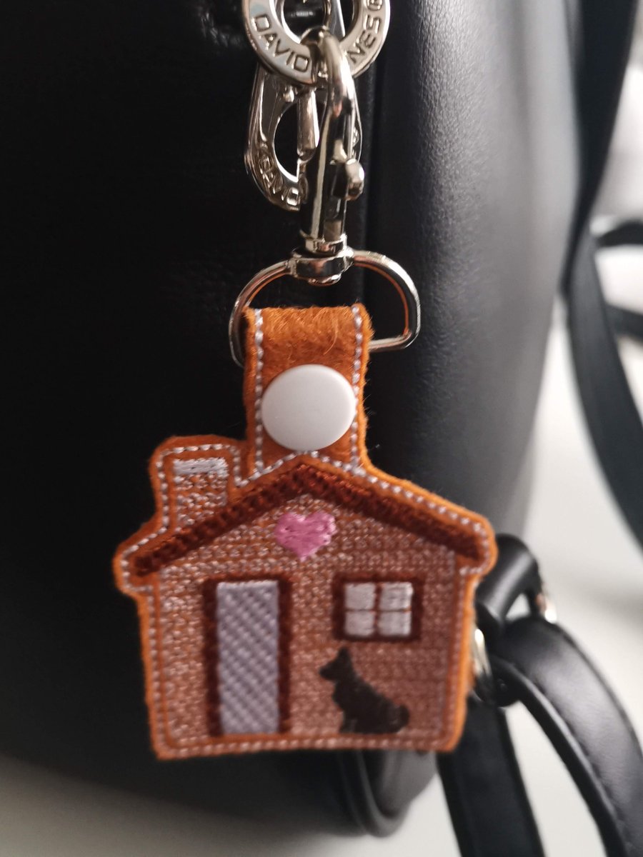 Cute Gingerbread House Bag Tag or Key Ring