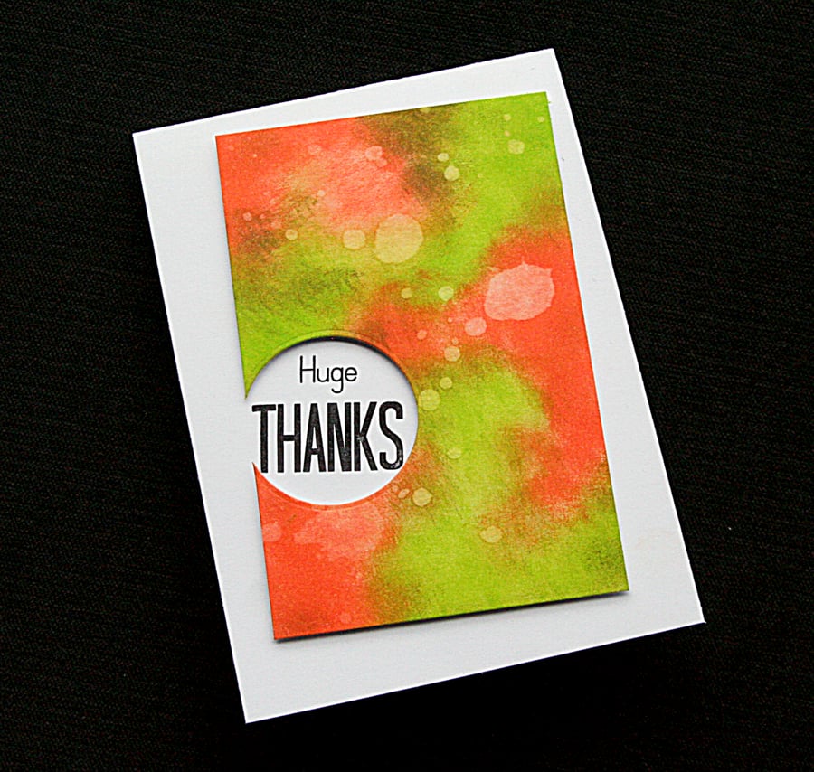 Huge Thanks - Handcrafted Thank You Card - dr19-0027
