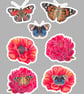 Butterflies and Blooms Printable Sticker Sheet PDF Digital Product - Image 2