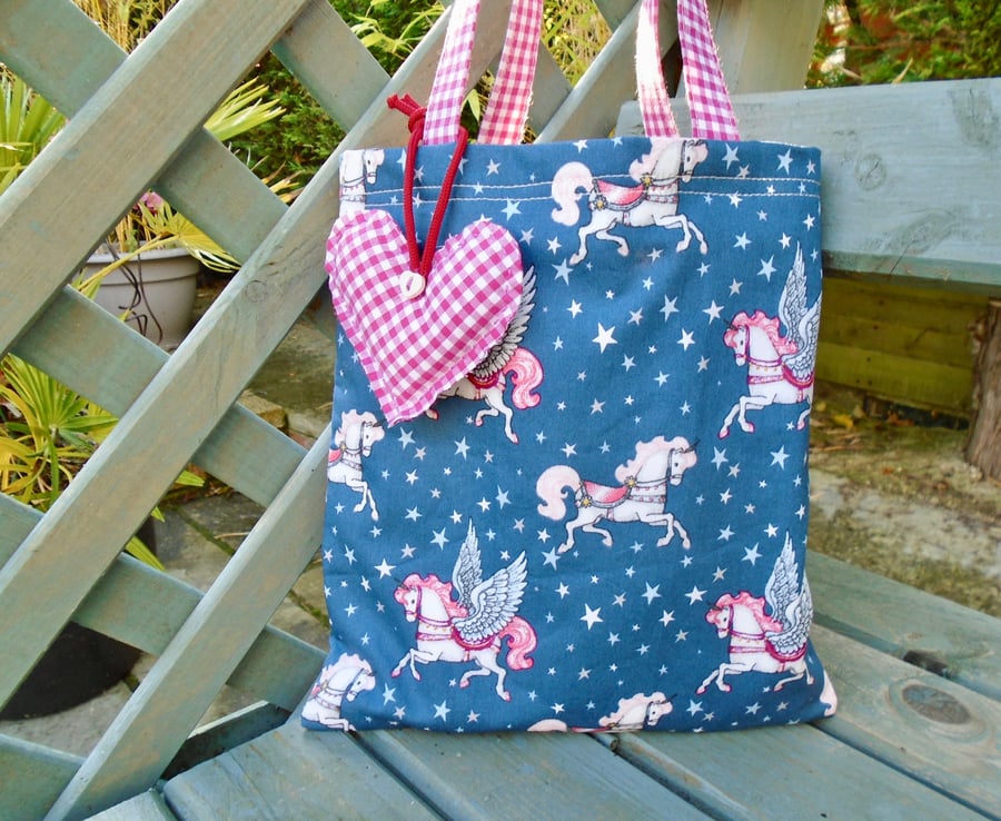 Kids  Cotton Tote Bag - Unicorn Tote 