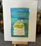Holiday Home - Monoprint - one of a kind