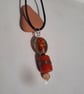 Lampwork Glass Bead Necklace 