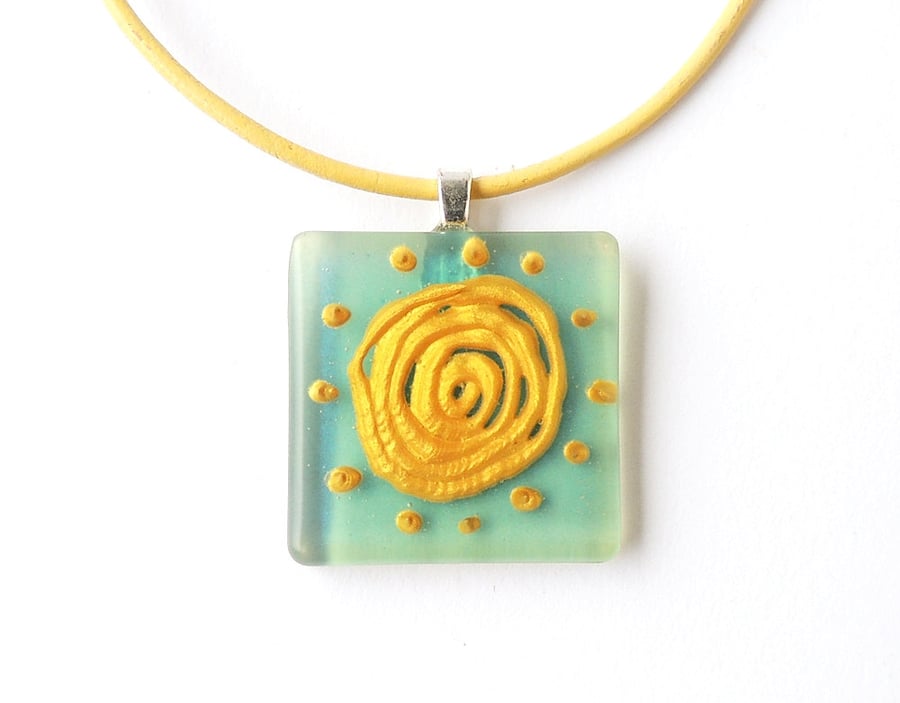 Blue and Yellow Necklace - SALE (250)