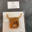 Highland Cow Blank Greeting Card 