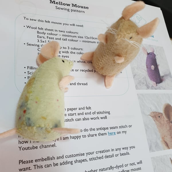 Digital PDF Sewing Pattern - Mellow Mouse