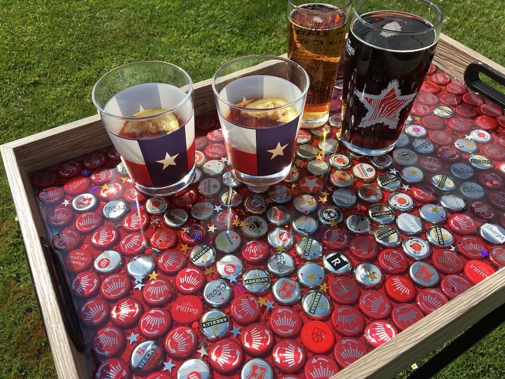 Large Red Bottle Cap Tray