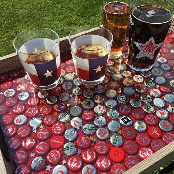 Large Red Bottle Cap Tray
