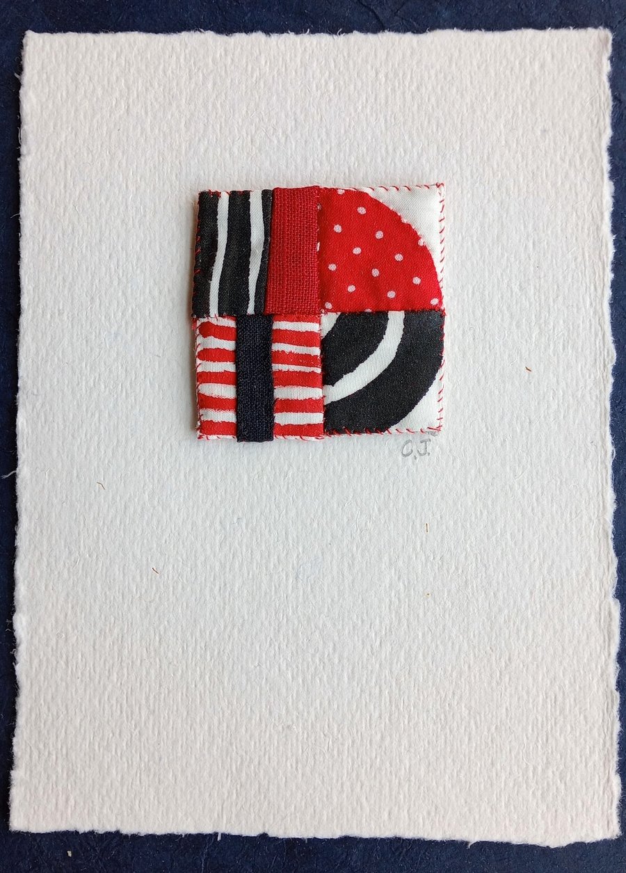No 5 Miniature Textile Art Quilt