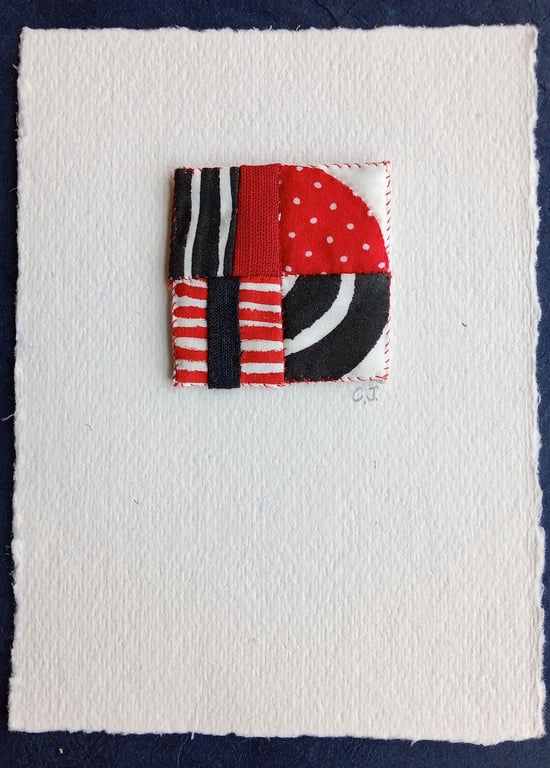 No 5 Miniature Textile Art Quilt