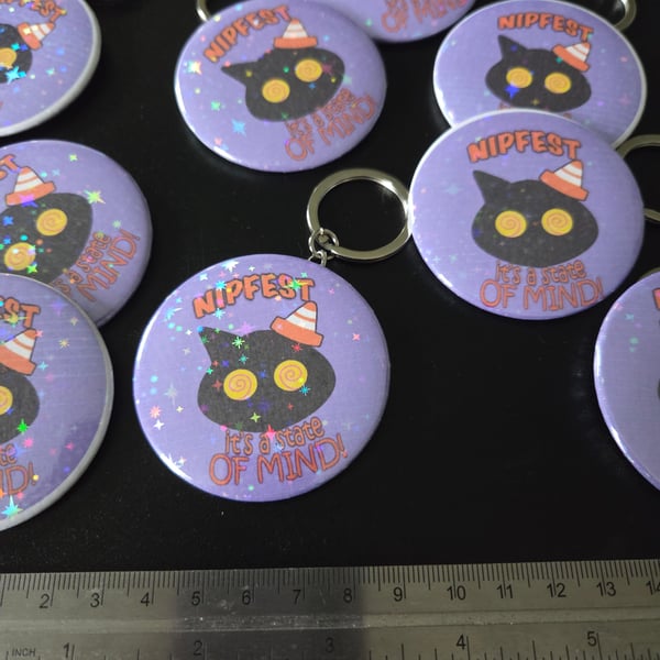 Nipfest - State of Mind keyring Purple