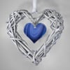 Wicker & Glass Hanging Heart