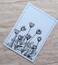 Orignal Black Ink Flower Painting A6 - Image 3