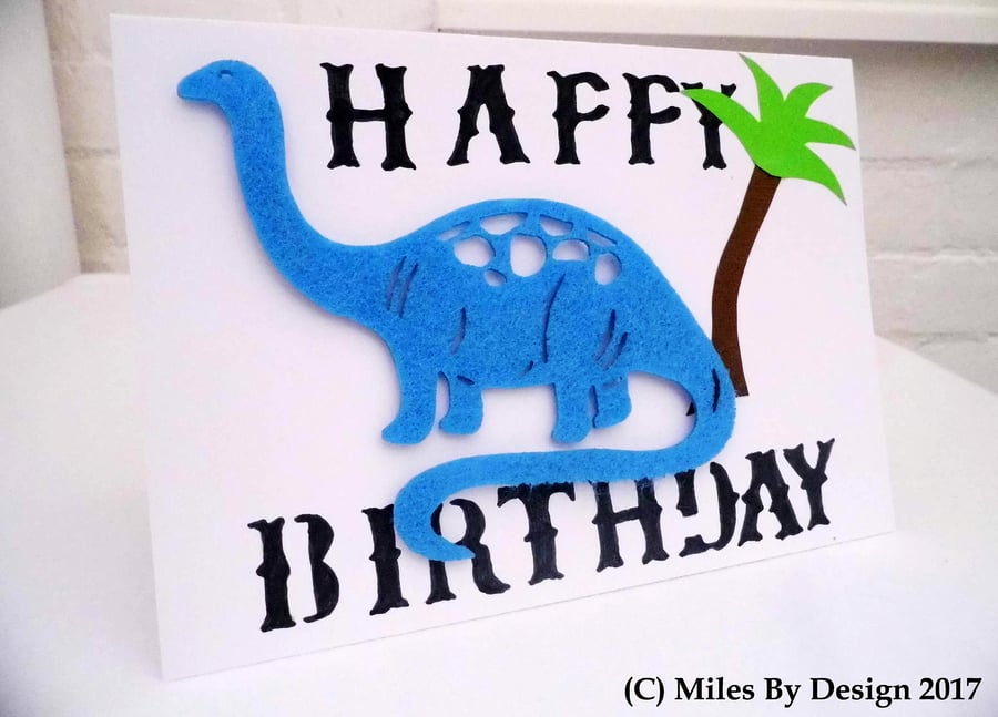 Happy Birthday Dinosaur Card 