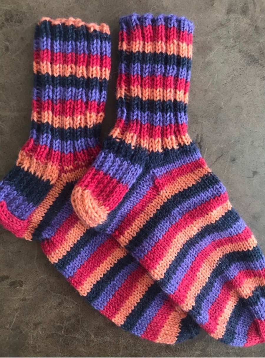 Striped wool socks 