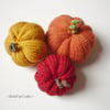 Farmhouse pumpkins (3) - Hand knitted squashes - Fall wedding favours