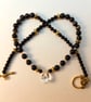 Clear Quartz Teardrop, Sardonyx And Black Onyx Necklace - Handmade In Devon - Image 3