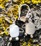 White Sea Glass and Sterling Silver Turtle Earrings - 1285 - Image 3