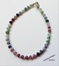 Genuine Ruby, Sapphire & Emerald Dainty Stacker Sterling Silver Bracelet - Image 6