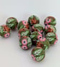Polymer Clay Fox, Flower and Leaf Design Beads - Image 7