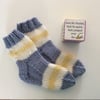 Hand knitted baby socks