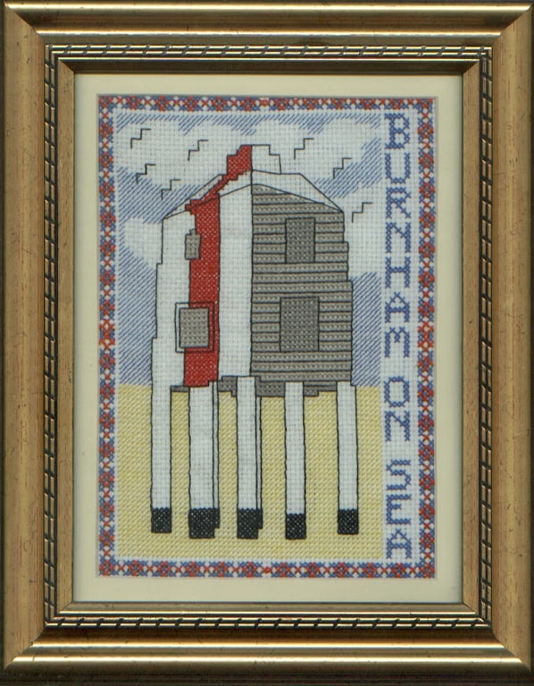 Burnham On Sea Lower Lighthouse Cross Stitch Kit Size 5" x 7"  Full Kit