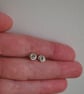Silver twist stud earrings, recycled silver studs ideal for everyday wear, arc  - Image 5