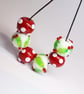 Handmade Christmas lamp work glass beads - Image 1