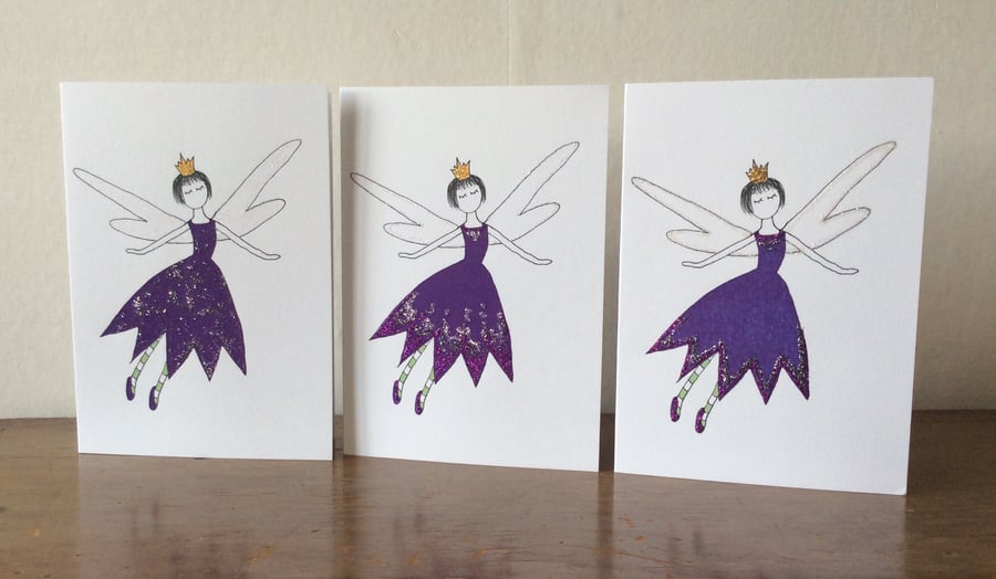 Penny Fairy blank greetings card. 