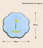 Daisy Candle Coaster - Embroidered April Birth Flower Decor - Image 5