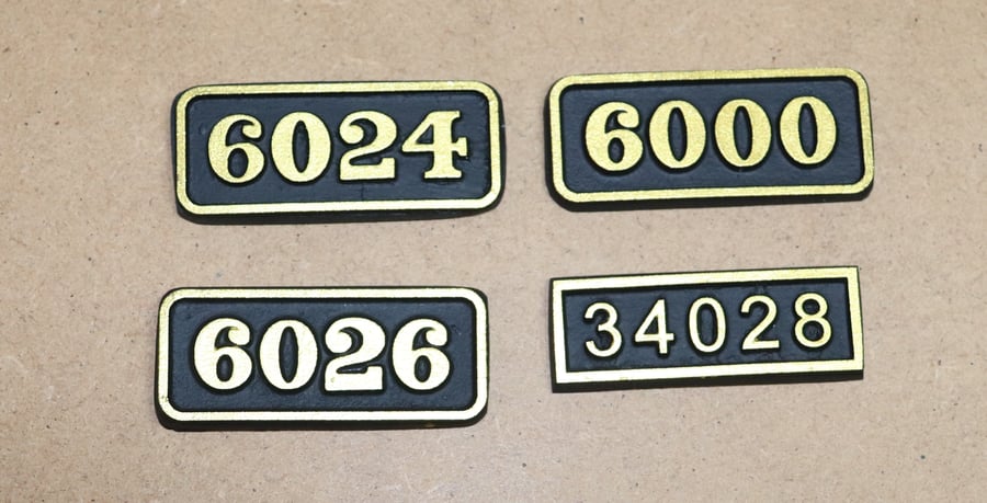 Cab side or smoke box door numbers