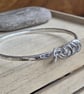 Silver spinner ring bangle, Chunky bangle with fidget rings, 60th birthday gift - Image 3