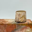Polished edge textured tumbler. No 12