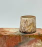 Polished edge textured tumbler. No 12