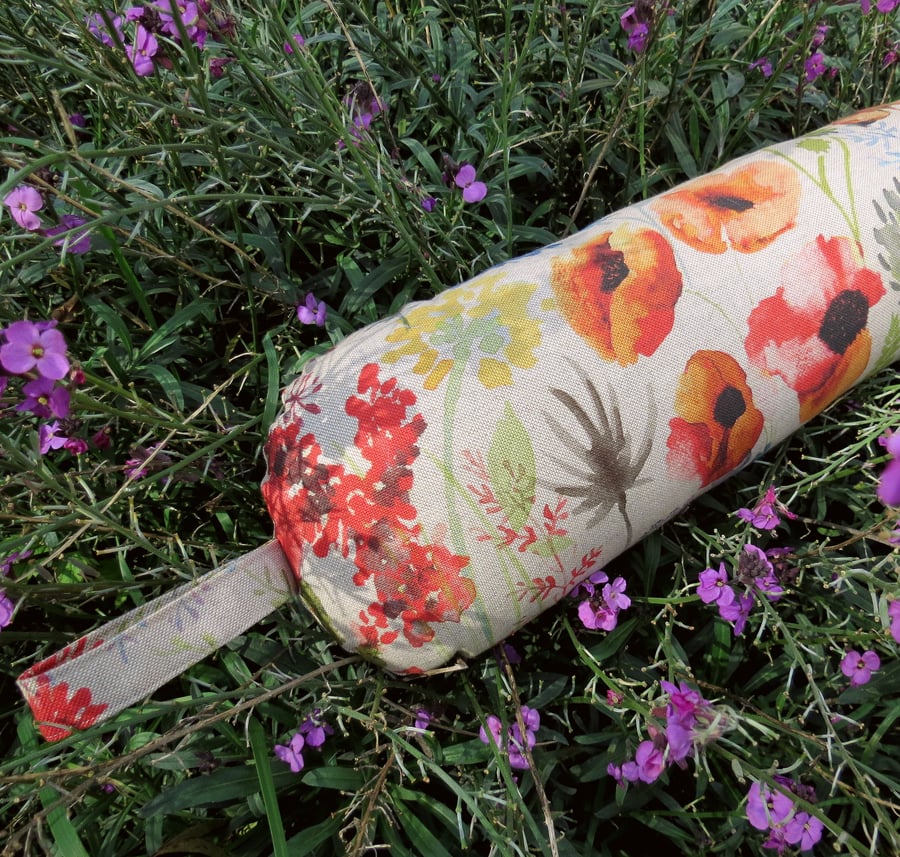 Draught excluder. 95cm. Draft excluder.  With hanging loop. Chess fabric.