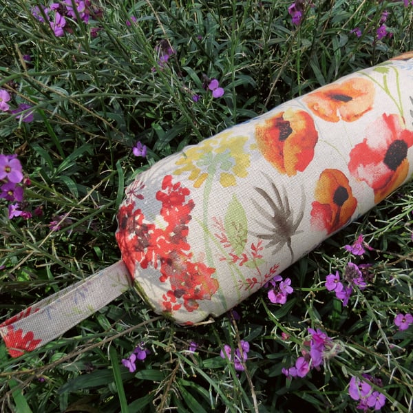 Draught excluder. 95cm. Draft excluder.  With hanging loop. Chess fabric.