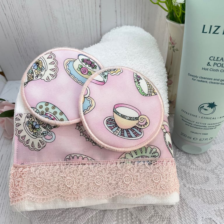 Towel and two face pads by Carolee Crafts PB1 - 0022