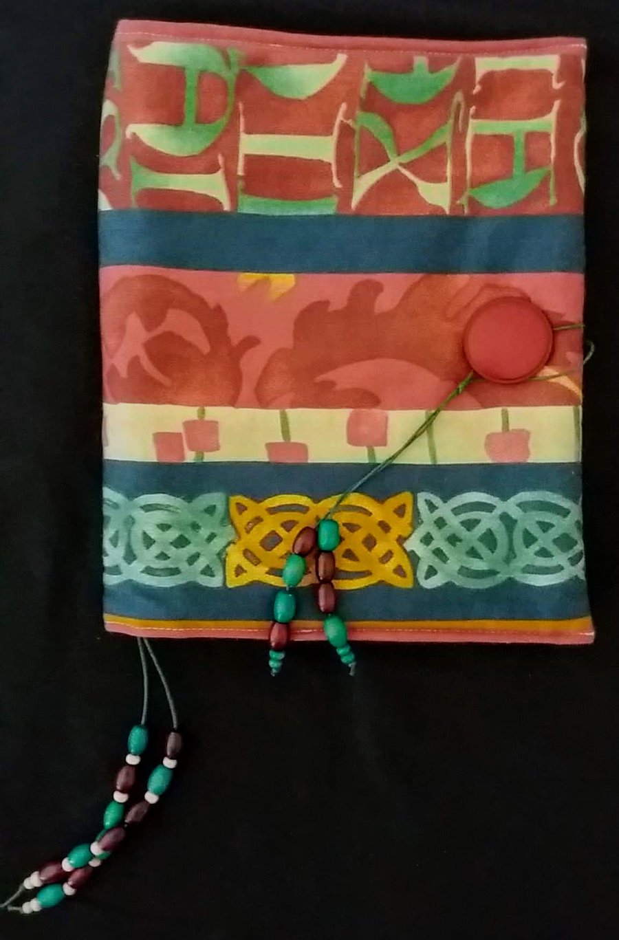 Celtic Knot fabric book cover 