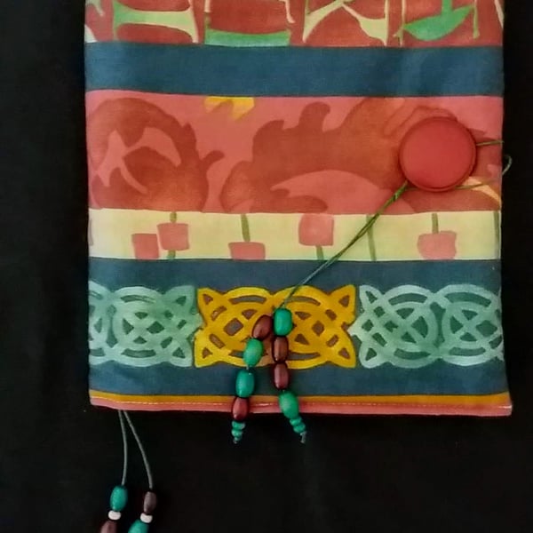 Celtic Knot fabric book cover 